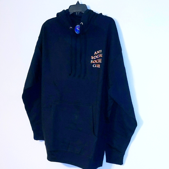 Anti Social Social Club Other - Anti social social club black  multi color logo hoodie  nwt